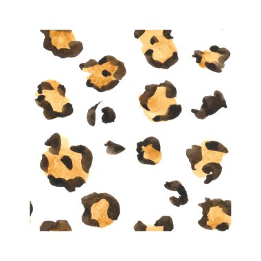 Leopar desen. Suluboya. Vektör.