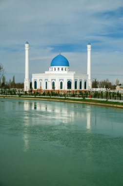 Beyaz Camii küçük ve kanalda Taşkent, Özbekistan