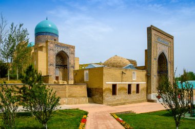 Şah-ı-Zinda memorial kompleksi, Semerkand, Özbekistan Necropolis'e. UNESCO Dünya Mirası
