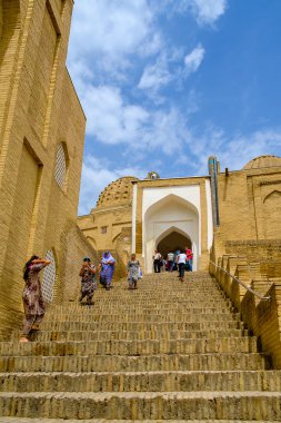 Şah-ı-Zinda memorial kompleksi, Semerkand, Özbekistan Necropolis'e. UNESCO Dünya Mirası