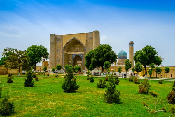 Moschea Bibi-Khanym, Samarcanda, Uzbekistan. Patrimonio mondiale UNESCO . — Foto Stock