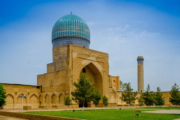 Bibi-Chanym mešita, Samarkand, Uzbekistán. Seznam světového dědictví UNESCO. — Stock fotografie