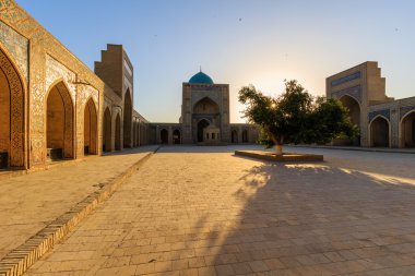 Görünüm Kolon Camii, Buhara, Özbekistan.