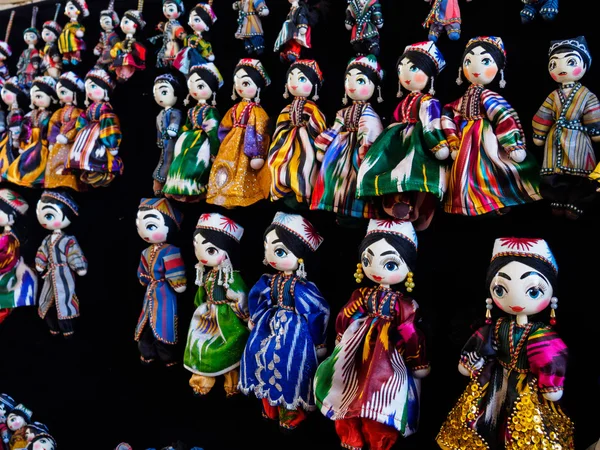 Traditional oriental doll in Bukhara Bazaar, Uzbekistan — Stock Photo, Image