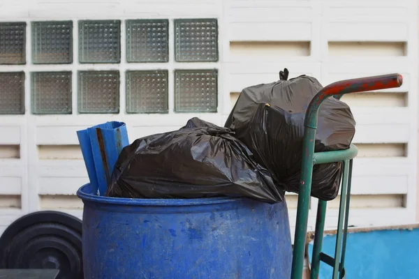 Bag Garbage Black Trash — Stock Photo, Image