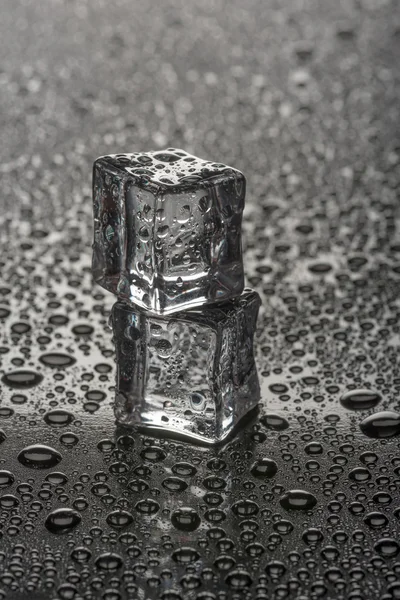 Two wet ice cubes. — Stock Photo, Image