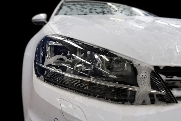 Car wash with soap. — Stock Photo, Image