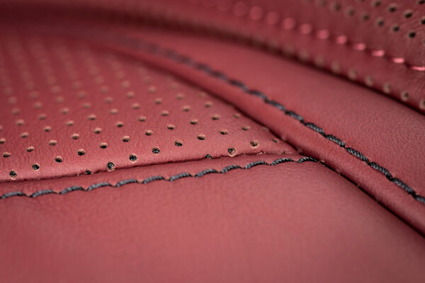 Car leather seat with stitch.