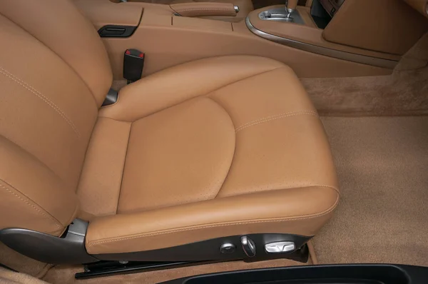 Asiento Cuero Coche Deportivo Moderno — Foto de Stock