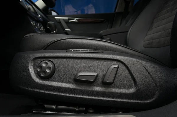 Tombol Untuk Menyesuaikan Posisi Kursi Detail Interior Mobil — Stok Foto