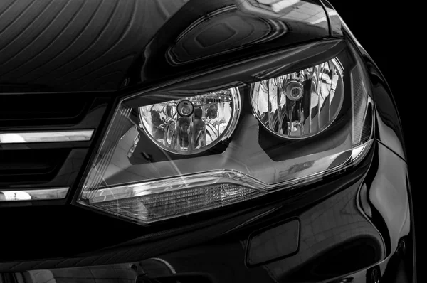 Closeup headlights of car. — Stock Photo, Image