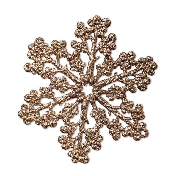 Decorative golden snowflake. — Stock Photo, Image