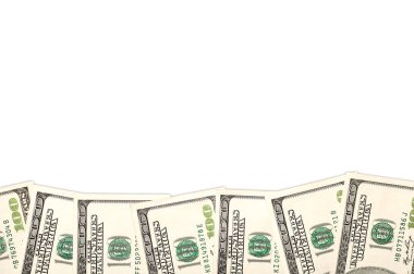 Doları arka plan üzerinde beyaz izole.