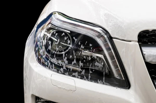 Car wash with soap. — Stock Photo, Image