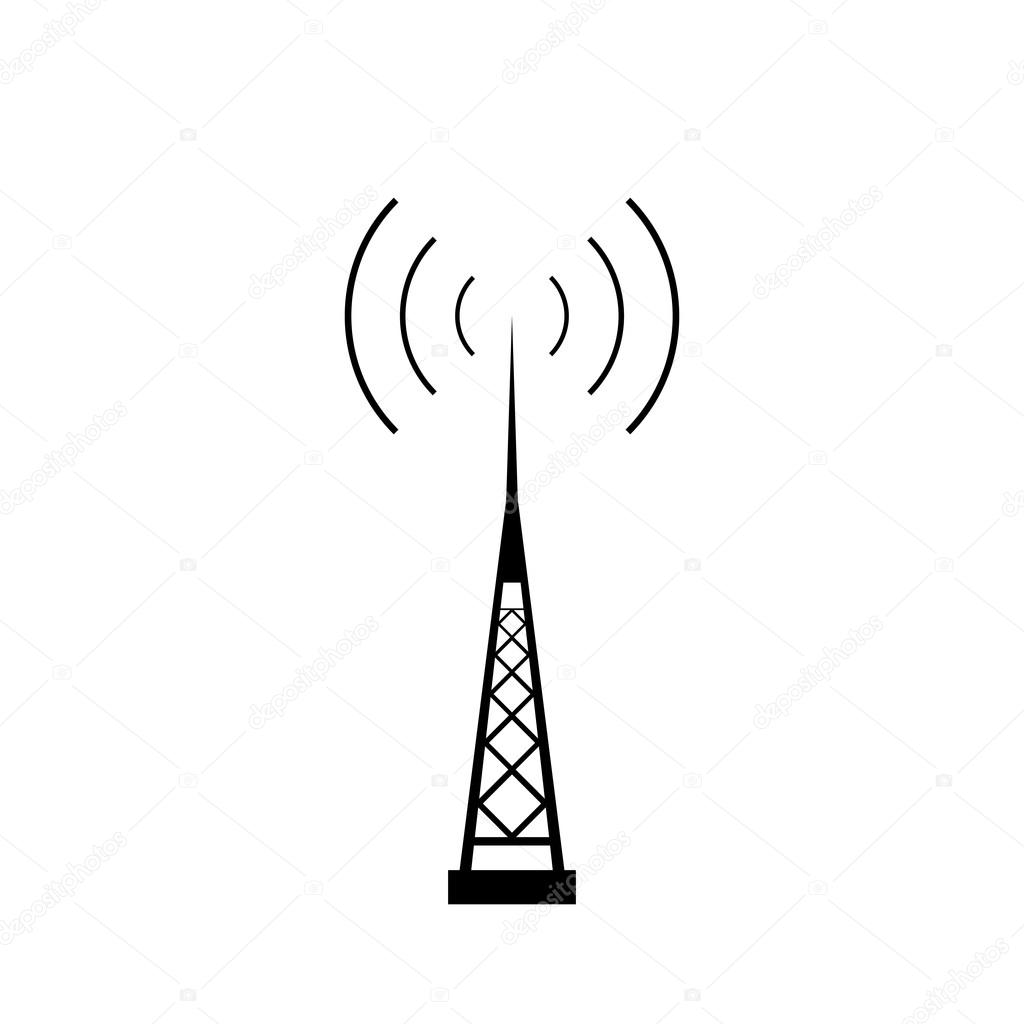 Broadcasting antenna icon.