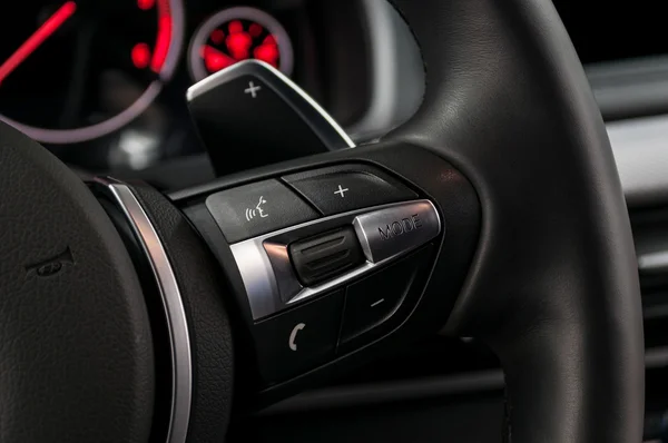 Control buttons on steering wheel. — Stock Photo, Image