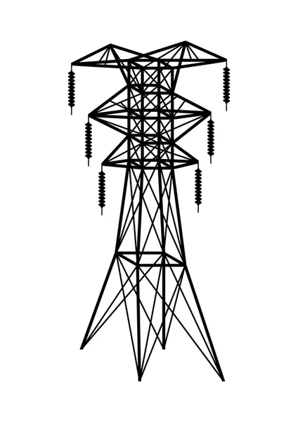 Torre de transmisión de potencia . — Vector de stock