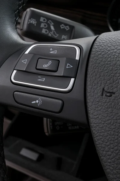 Buttons on steering wheel. — Stock Photo, Image