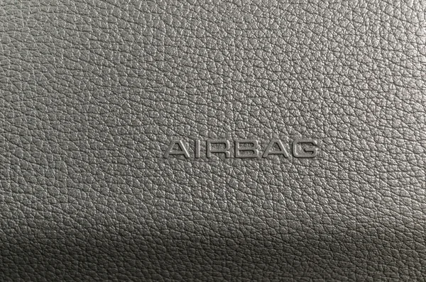 Palabra Airbag en el tablero de instrumentos del coche . — Foto de Stock