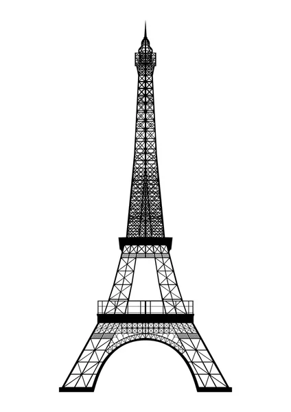 Silueta Eiffelovy věže. — Stockový vektor