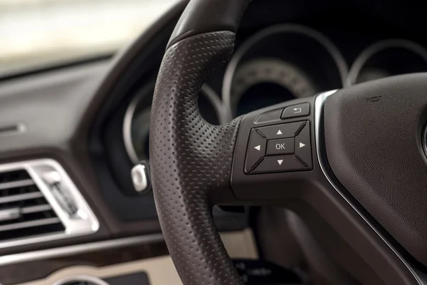 Buttons on steering wheel. — Stock Photo, Image