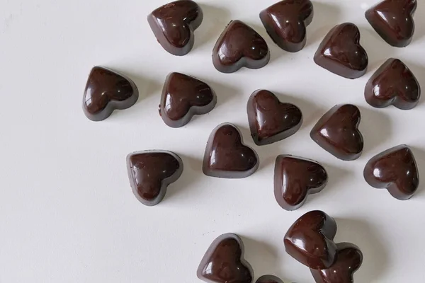 Chocolate Semidulce Chocolate Con Leche Chocolates Rellenos Leche Coco Forma — Foto de Stock