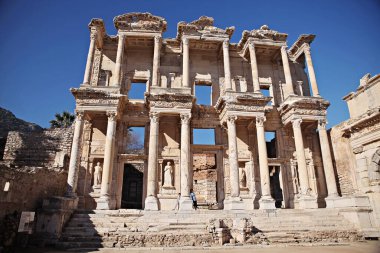 Türkiye 'deki Efes antik tiyatrosundan bir manzara