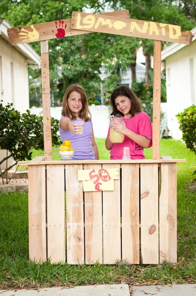 Young girls selling lemonade Stock Image