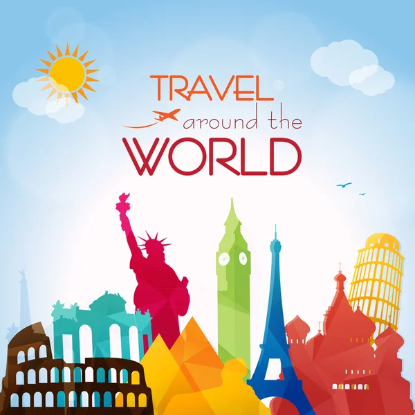 Travel around the World — Stock Vector