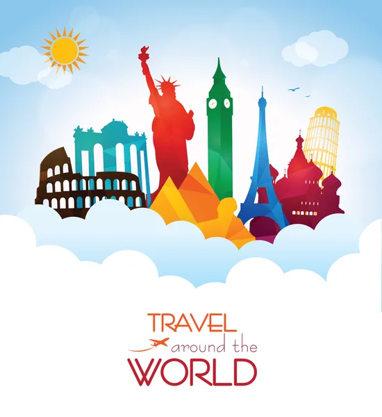 Travel around the world — Stock Vector