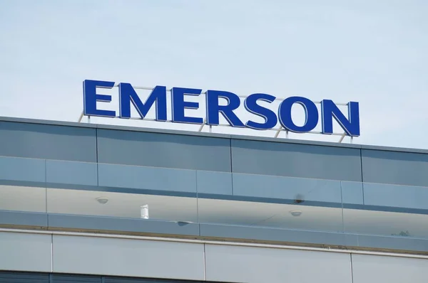 Baar Zug Zwitserland Maart 2021 Emerson Electric Bedrijfsteken Baar Zwitserland — Stockfoto