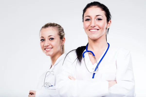 Couple of doctors are expert women — Stock Photo, Image