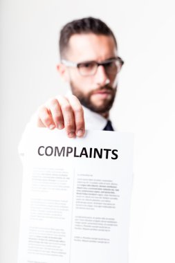 complaints shown by disapponted customer clipart
