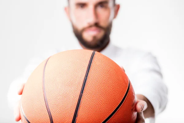 Hombre de negocios pasando la pelota a usted —  Fotos de Stock