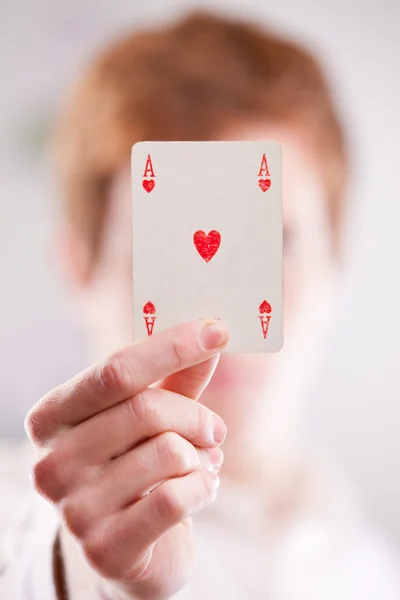 This means play one 's ace card — стоковое фото