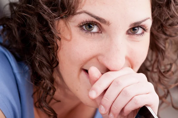 Intense look by nice young woman — Stock Photo, Image