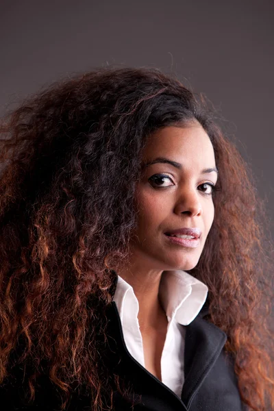 Beautiful african girl intense look — Stock Photo, Image