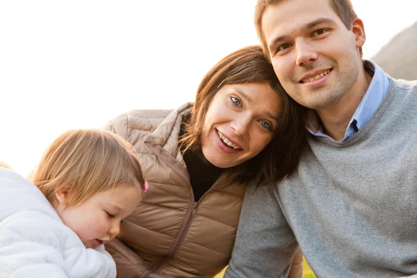 Mother Father and their little daughter — Stock Photo, Image