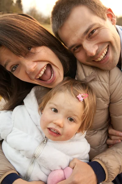 Mother Father and their little daughter — Stock Photo, Image