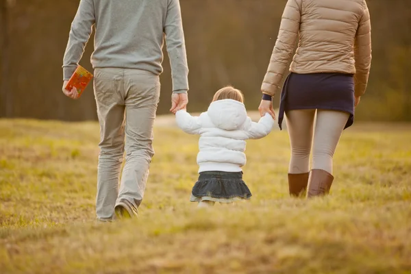 Mother Father and their little daughter — Stock Photo, Image