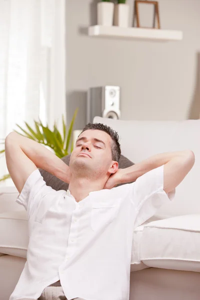 Relaxed man having finally his time off — Stock Photo, Image