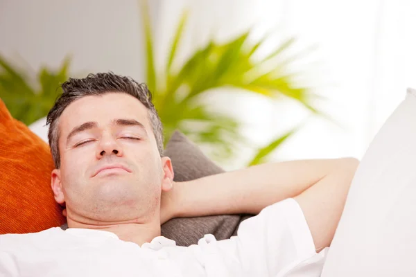 Relaxed man having finally his time off — Stock Photo, Image