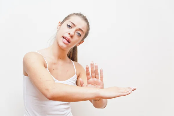 Kadın performans gösteren el hareketi — Stok fotoğraf