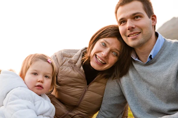 Mother Father and their little daughter — Stock Photo, Image