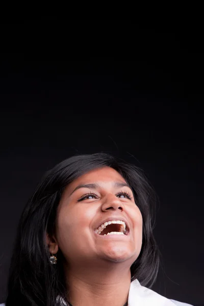 Portrait of an indian girl's laughter — Stock Photo, Image