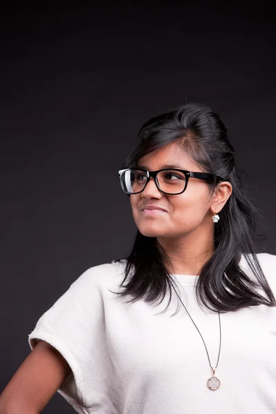 Indian proud girl with glasses — Stock Photo, Image