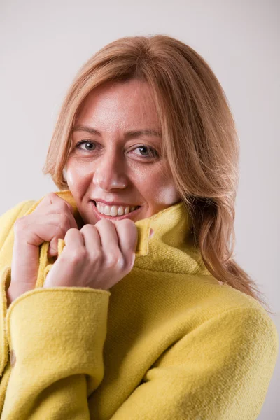 Blonde mature happy woman portrait — Stock Photo, Image