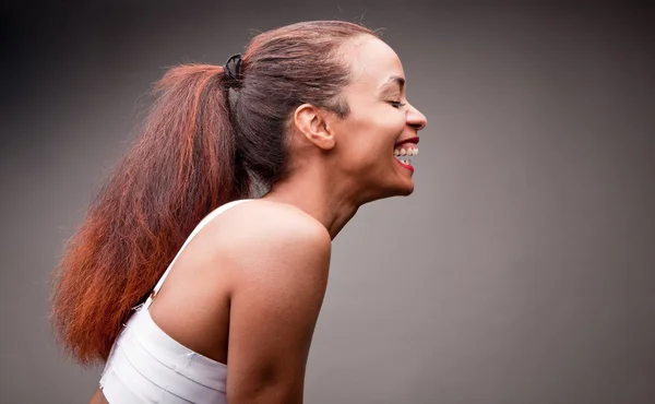 African sexy model in underwear — Stock Photo, Image