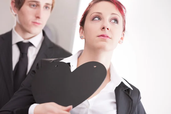 Zakenman liefdevolle busines vrouw — Stockfoto