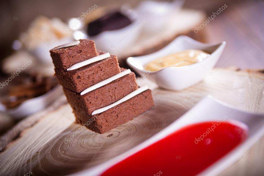 northern italy chocolate ricotta and grappa cake — Stock Photo northern italy chocolate ricotta and grappa cake — Stock Photo